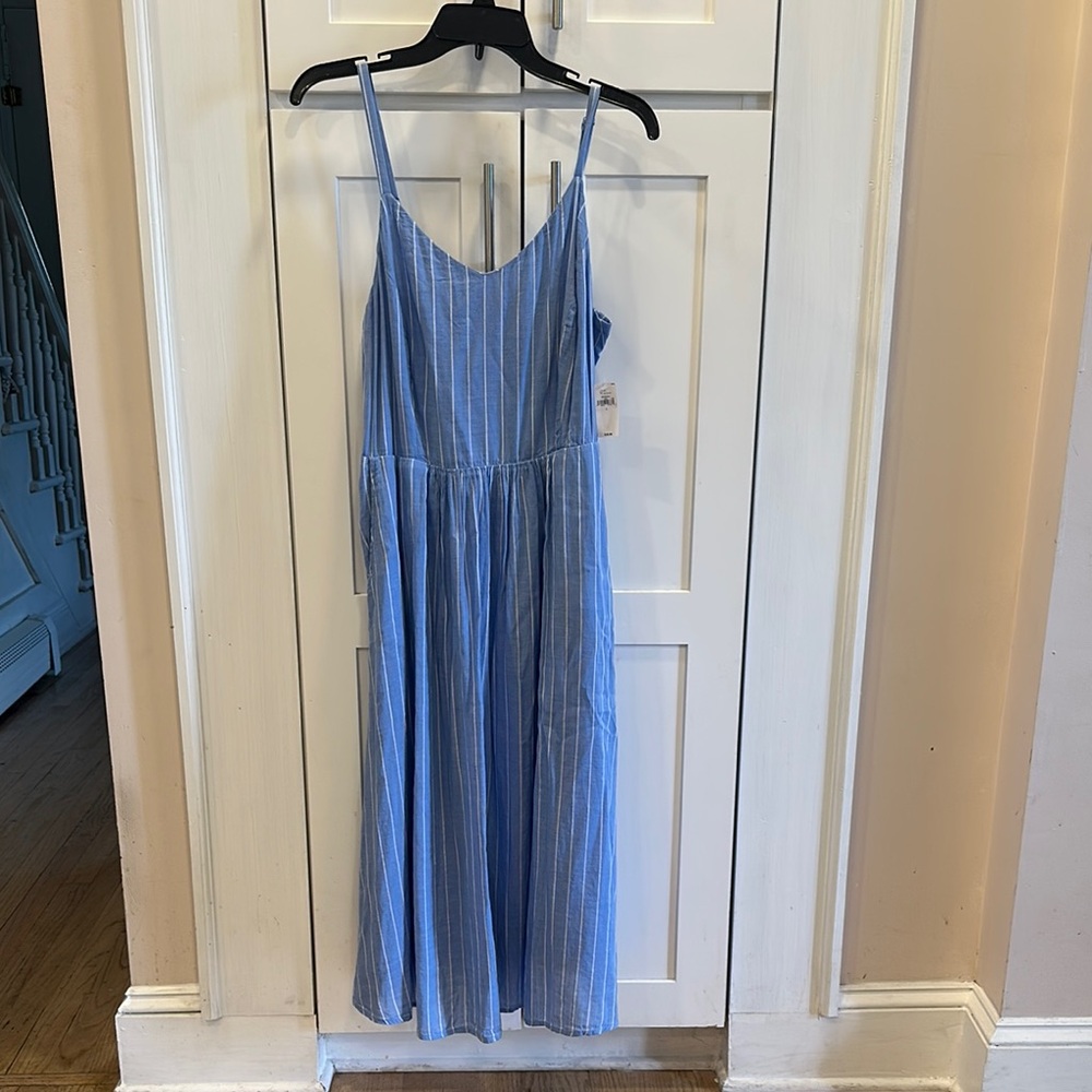 Old Navy Blue and White Striped Sundress